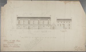 Dessin architectural de la bibliothèque universitaire, 1827 - Robert Payton Reid