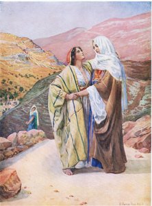 Ruth et Naomi, de The Bible Picture Book publié par Thomas Nelson, c.1950