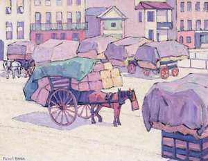 Chariots de foin, marché de Cumberland