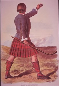 Membre du clan de Grant de Glenmoriston jouant au shinty
