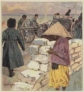 Espion japonais déguisé prenant des notes