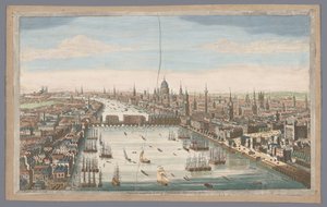 Vue générale de la ville de Londres, près de la rivière Thames