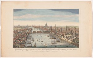 Vue générale de la ville de Londres, près de la rivière Thames