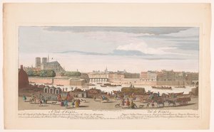Vue de la ville de Paris depuis le Quai de Miramion