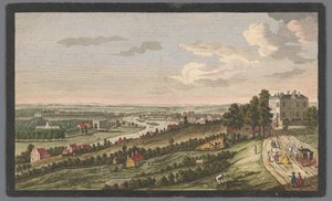 Gezicht op de stad Richmond aan de rivier de Theems