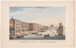 Vue de la douane sur la rivière Thames à Londres