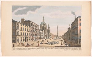 Vue du Palazzo Pamphili et de la Piazza Navona à Rome - Robert Sayer