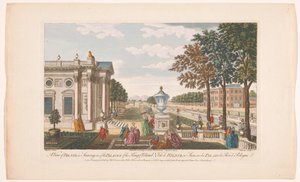 Vue du Schloss Pillnitz (série: Saxe) - Robert Sayer