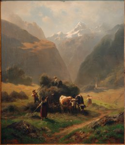 Récolte de foin en haute montagne