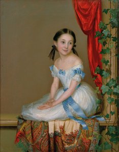 Fille avec une écharpe en cachemire Portrait de la princesse Abamelek-Lazareva - Robert Schwede