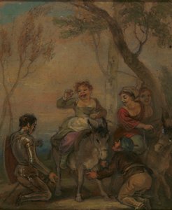 Illustration pour Don Quichotte (avec des figures sur un âne) - Robert Smirke