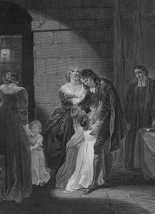 Dernière entrevue de Lord W. Russel avec sa famille, gravée par George Noble, illustration de 
