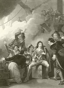 Le comte de Sandwich refuse de quitter son navire en feu - Robert Smirke