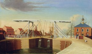 Vue est du pont et du nouveau quai à Kingston upon Hull