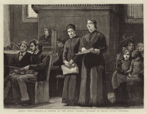 Filles aveugles chantant, une esquisse au Royal Normal College of Music, Upper Norwood