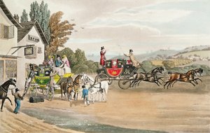 Un courrier et une diligence de Londres