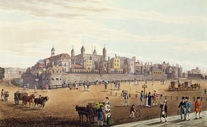 Vue de la Tour de Londres et de la Monnaie, pub. par Colnaghi und Co, 1821