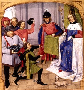 Le roi Philippe V de France (1293-1322) recevant l