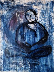 Méditation bleue abstraite - RodMacIver