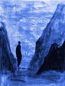 Silhouette solitaire dans les Blue Mountains - RodMacIver