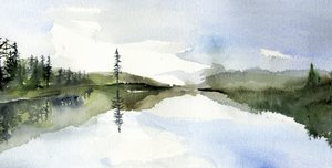 Reflet serein sur le lac