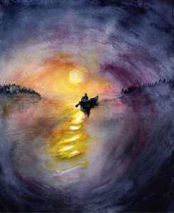 Le lac Solitary au coucher du soleil - RodMacIver