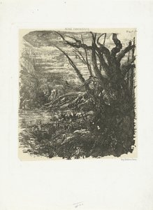 Paysage de montagne avec lac