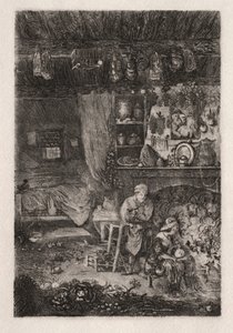 Intérieur flamand, 1856-66 - Rodolphe Bresdin