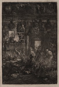 Intérieur moldave, 1865 - Rodolphe Bresdin