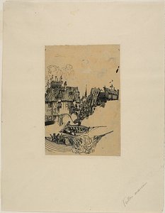 Vieilles maisons et bateaux de pêche - Rodolphe Bresdin
