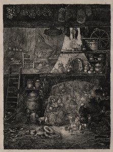 Intérieur paysan en Haute-Garonne, 1858
