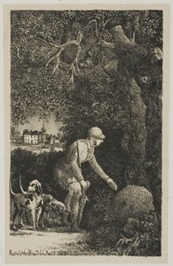 Le diplomate et la fourmilière, illustration pour Fables et Contes par Hippolyte de Thierry-Faletans