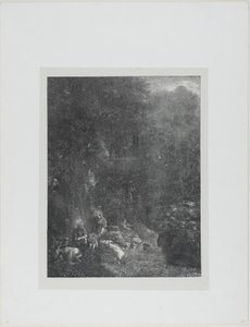 La Sainte Famille avec des cerfs - Rodolphe Bresdin