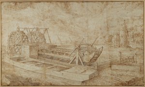 Un dragueur sur un canal