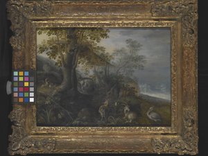 Paysage avec animaux
