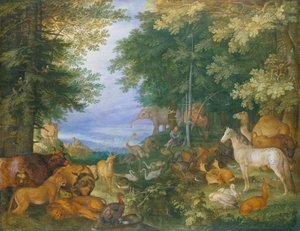 Orphée charmant les animaux avec sa musique - Roelandt Jacobsz. Savery