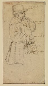 Paysanne portant une jarre, recto, XVIe siècle - Roelandt Jacobsz. Savery