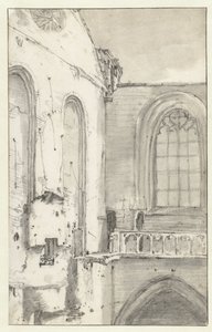 Vue du transept de la Nieuwe Kerk, Amsterdam, après l