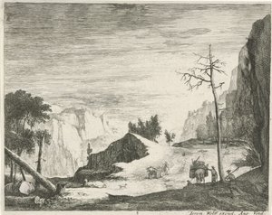 Chemin dans un paysage montagneux (Paysages tyroliens) - Roelant Roghman