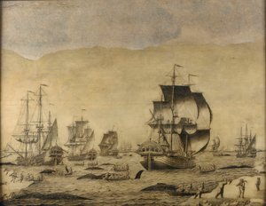 Baleiniers hollandais dans la glace - Roelof van Salm