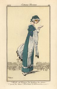 Femme lisant une lettre, vêtue d