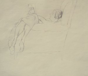 Nina Hamnett Lisant, c.1917 - Roger Eliot Fry