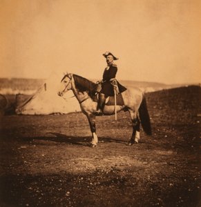 Général français Pierre Bosquet, portrait assis sur un cheval, guerre de Crimée, Crimée, Ukraine - Roger Fenton