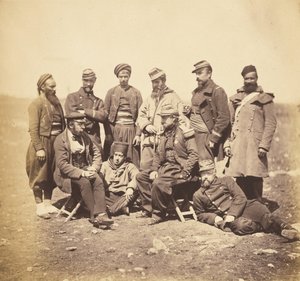 Le général Cissé, ainsi que les officiers et les soldats de la division du général Bosquets [sic]. - Roger Fenton