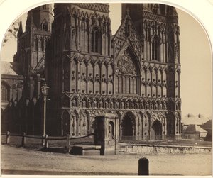 Cathédrale de Lichfield depuis le nord-ouest, 1858