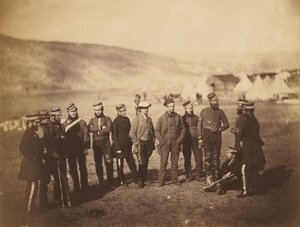 Le major Burton et les officiers du 5e régiment des gardes dragons - Roger Fenton
