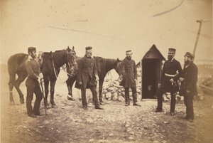 Le major général Garrett et les officiers de son état-major.