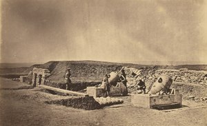 Batteries de mortiers devant Picquet House, division légère - Roger Fenton