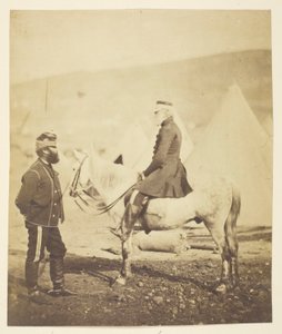 Sir Jas. York Scarlett (1799-1880), général, à la tête de la brigade lourde, Balaclava (à gauche) ; Edward Wm. Lowe (1820-1880), général (à droite) ; pris en Crimée.
