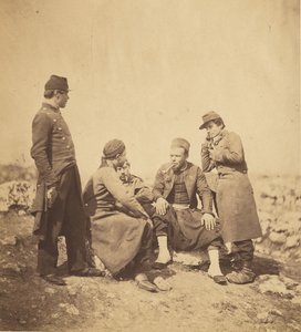 Zouaves et soldats de ligne. - Roger Fenton